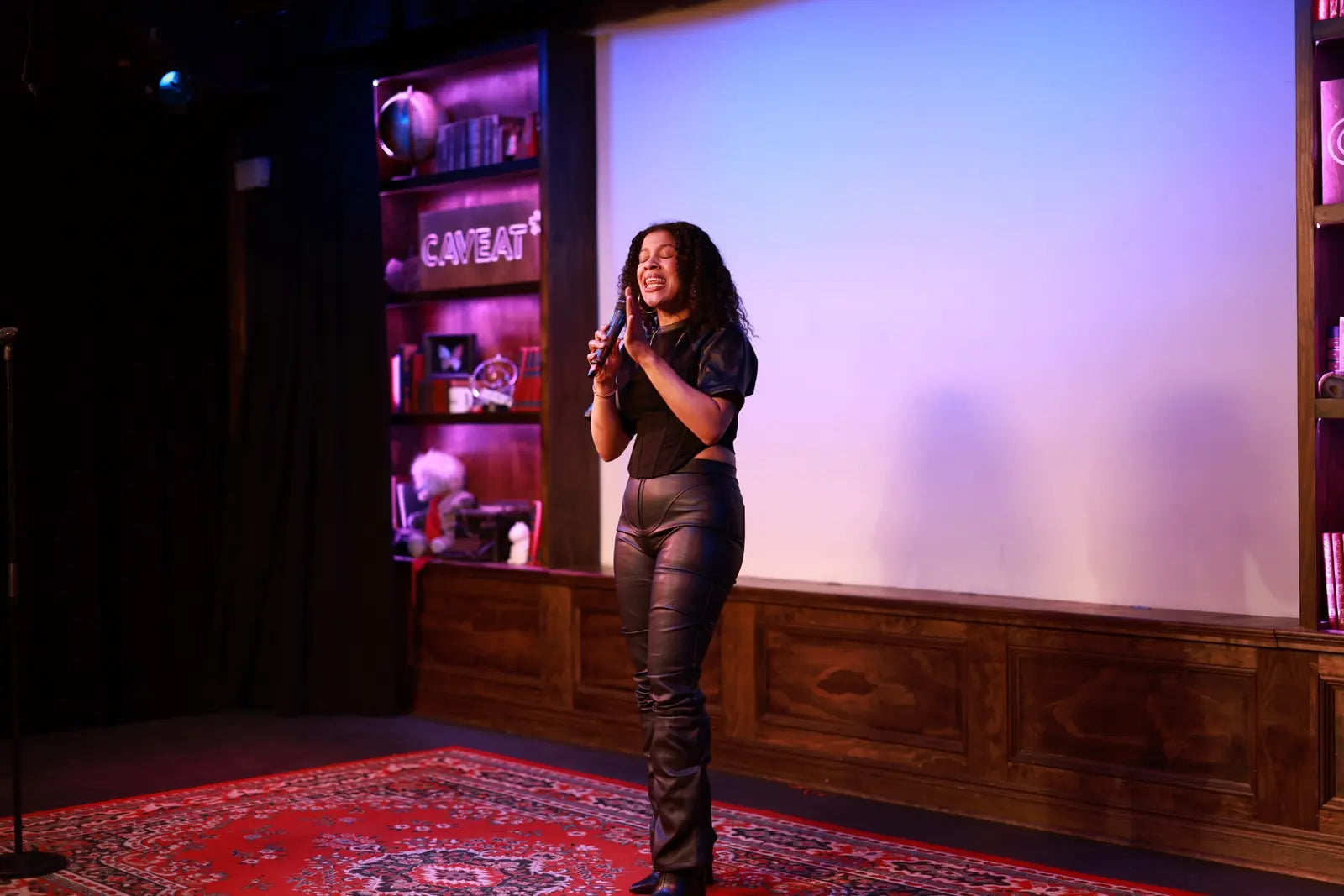 Danielle Alonzo performing her one-woman show